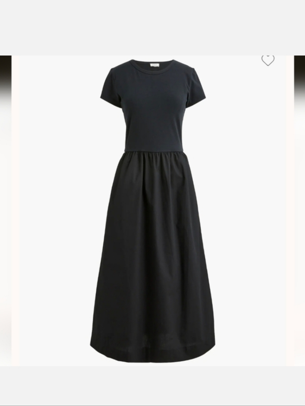 J.Crew Short-sleeve knit mixy dress Midi Black S M NWT Capsule Wardrobe